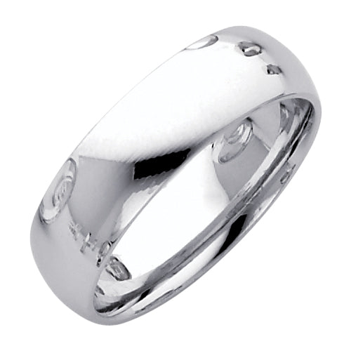 Light Weight Comfort Fit Plain Wedding Bands - 14K Gold 6mm -BC060W