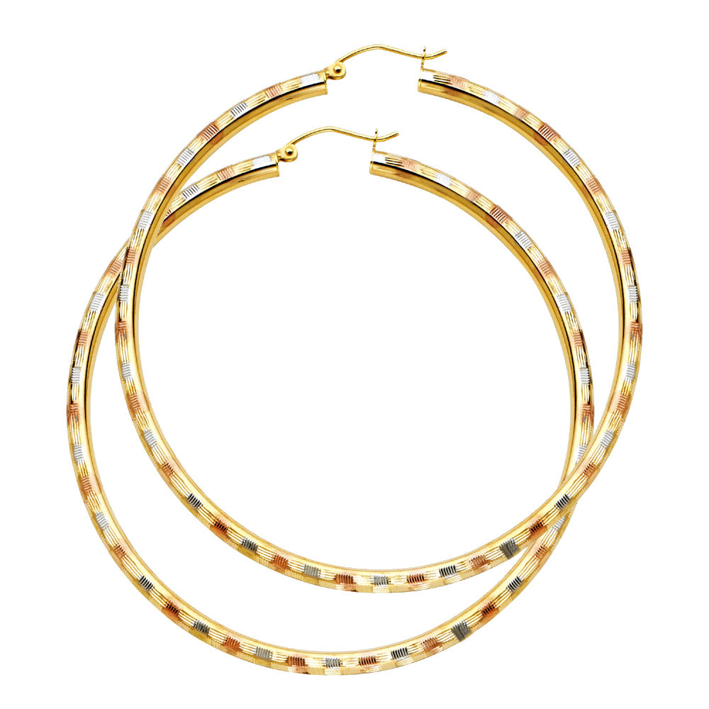 Hoop Earrings - 14K Gold - ER1006