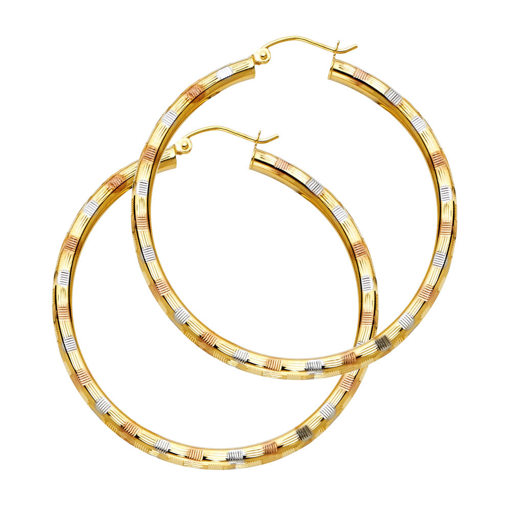 Hoop Earrings - 14K Gold - ER1008