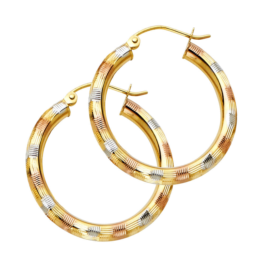 Hoop Earrings - 14K Gold - ER1010