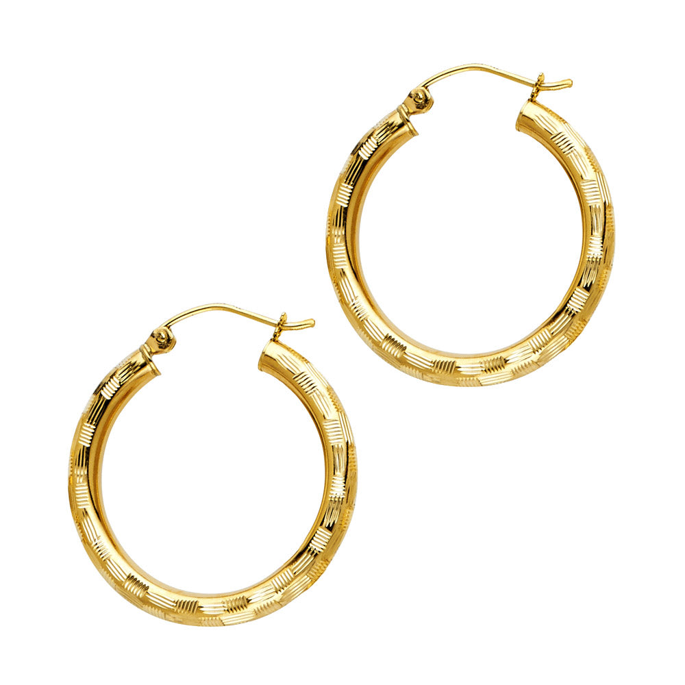 Hoop Earrings - 14K Gold - ER1013