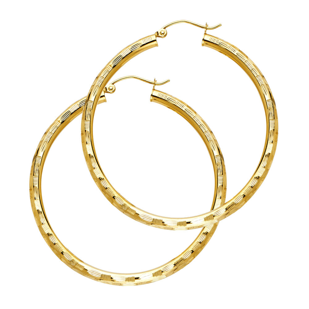 Hoop Earrings - 14K Gold - ER1015