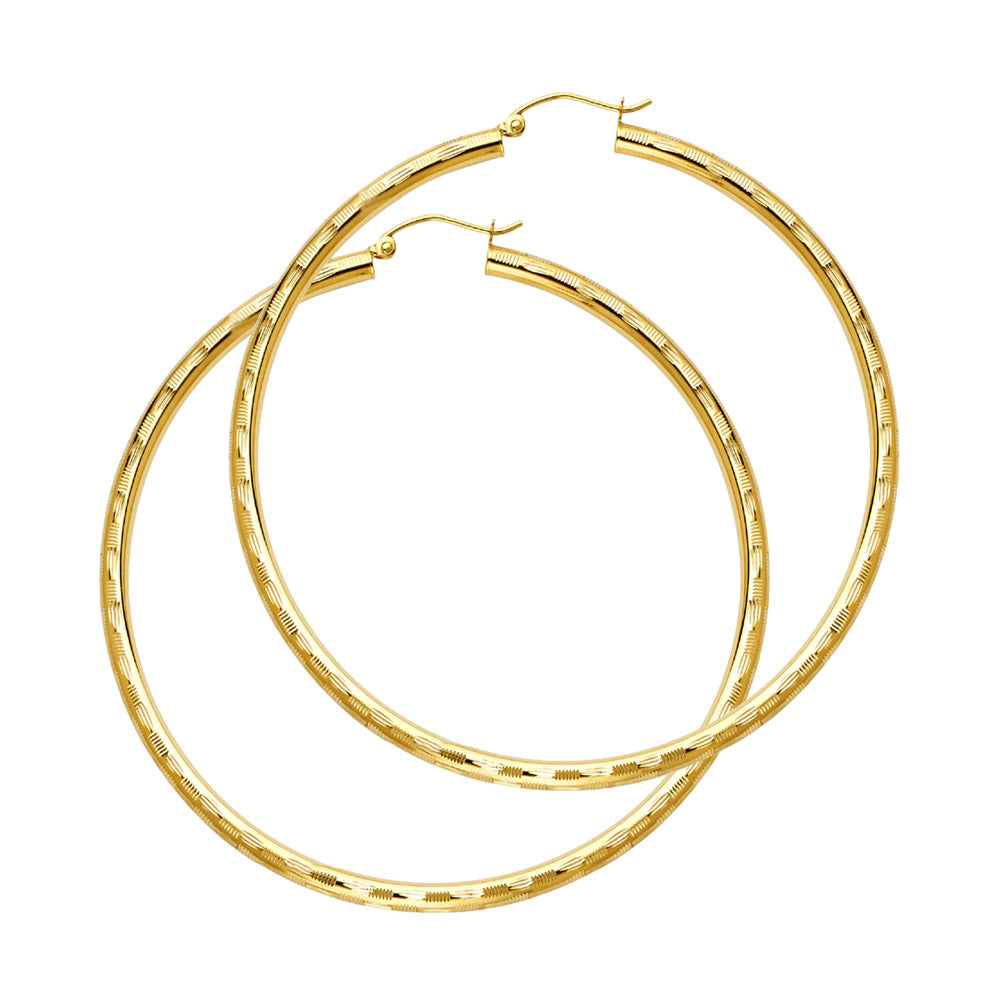 Hoop Earrings - 14K Gold - ER1016