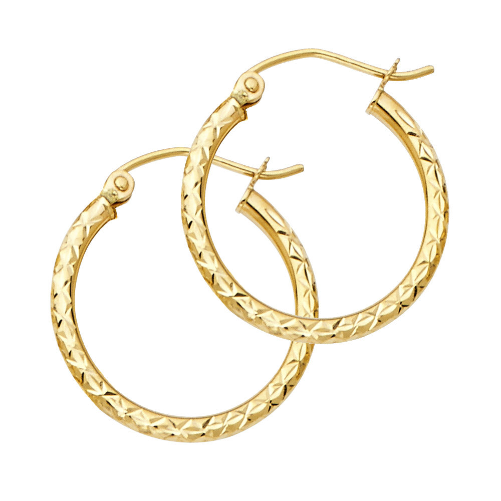 Hoop Earrings - 14K Gold - ER109