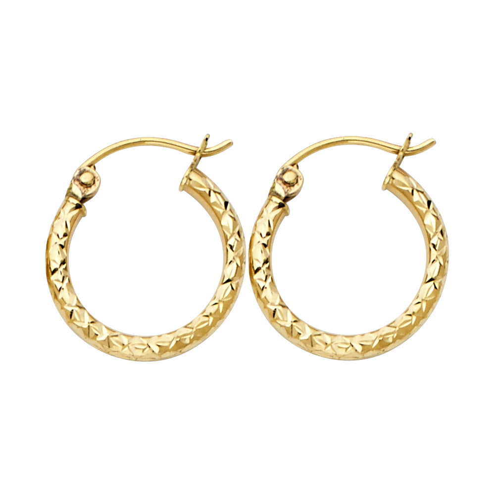 Hoop Earrings - 14K Gold - ER110