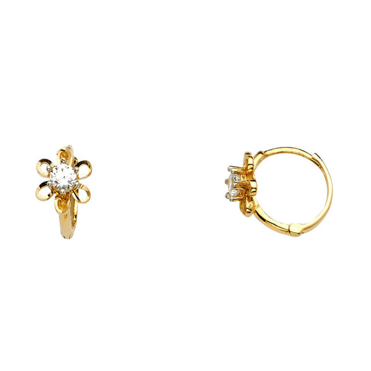 CZ Huggies Earrings - 14K Gold - ER1112