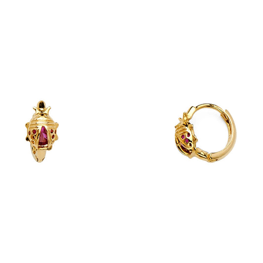 CZ Huggies Earrings - 14K Gold - ER1118