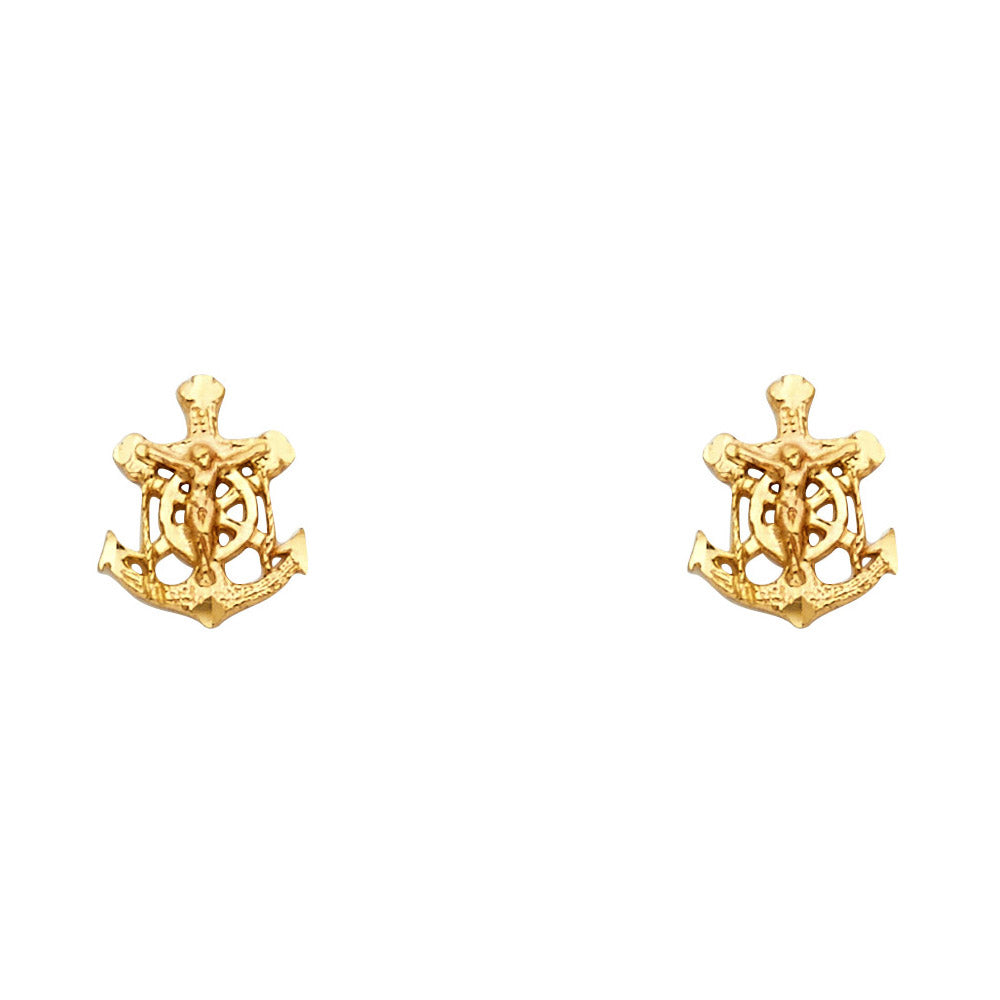 Assorted Earrings with Push Back - 14K Gold - ER1212