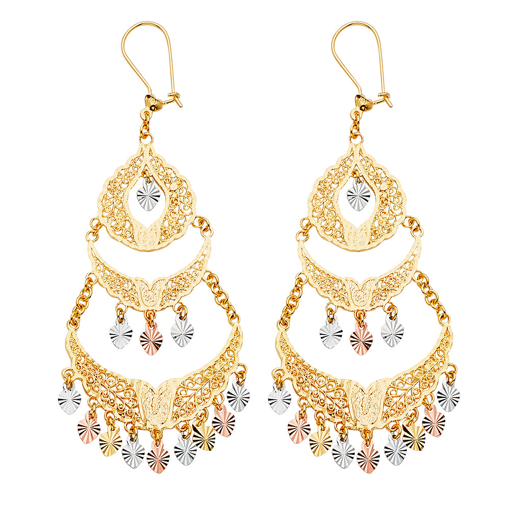 Chandelier Earrings - 14K Gold - ER1672