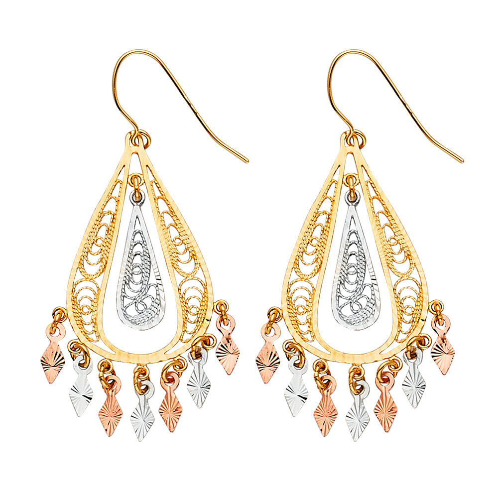 Chandelier Earrings - 14K Gold - ER1673