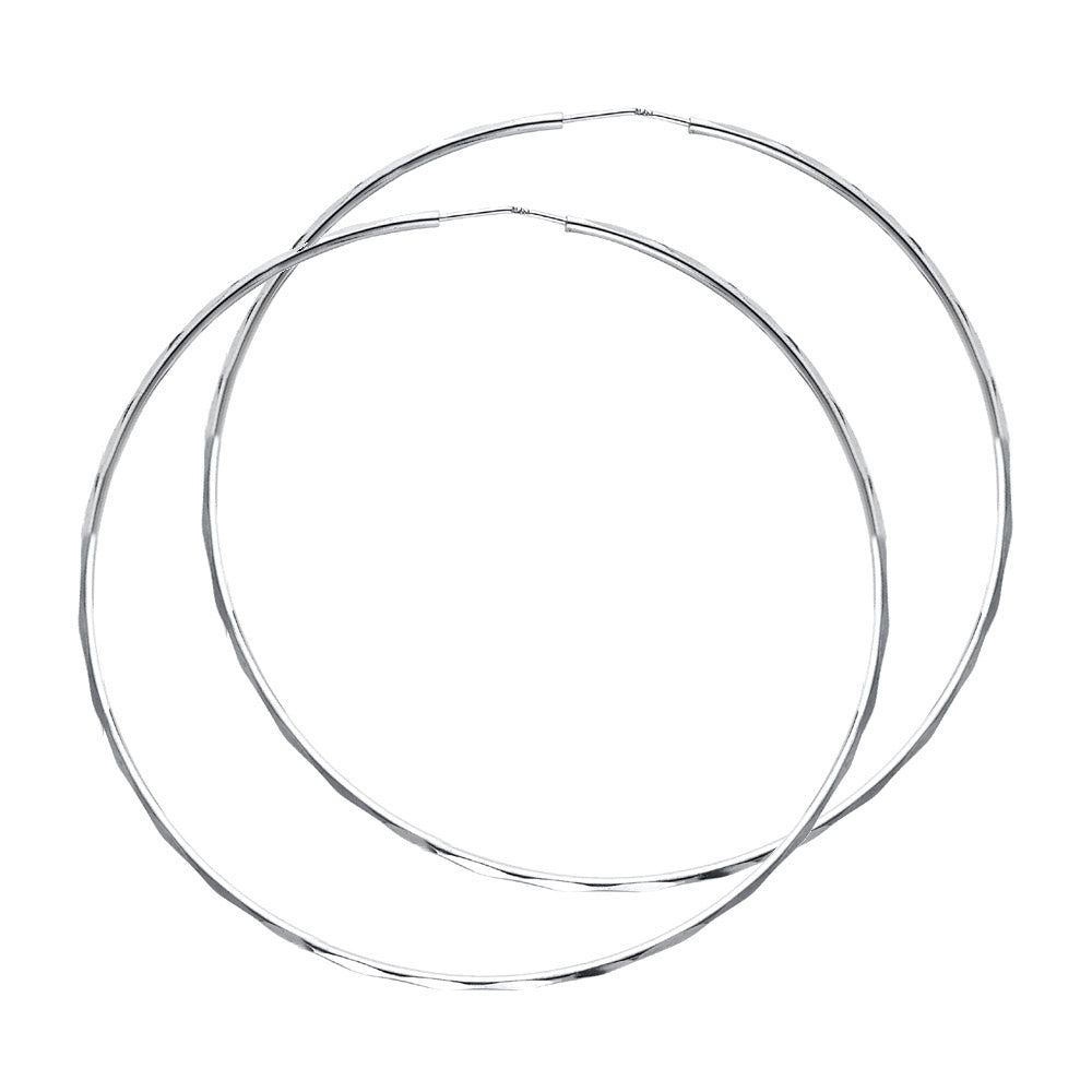 Hoop Earrings - 14K Gold - ER178W