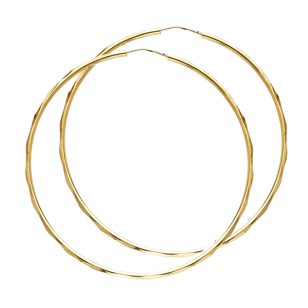 Hoop Earrings - 14K Gold - ER180