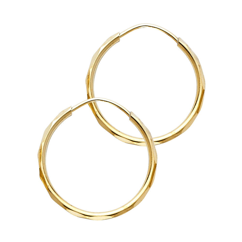 Hoop Earrings - 14K Gold - ER183