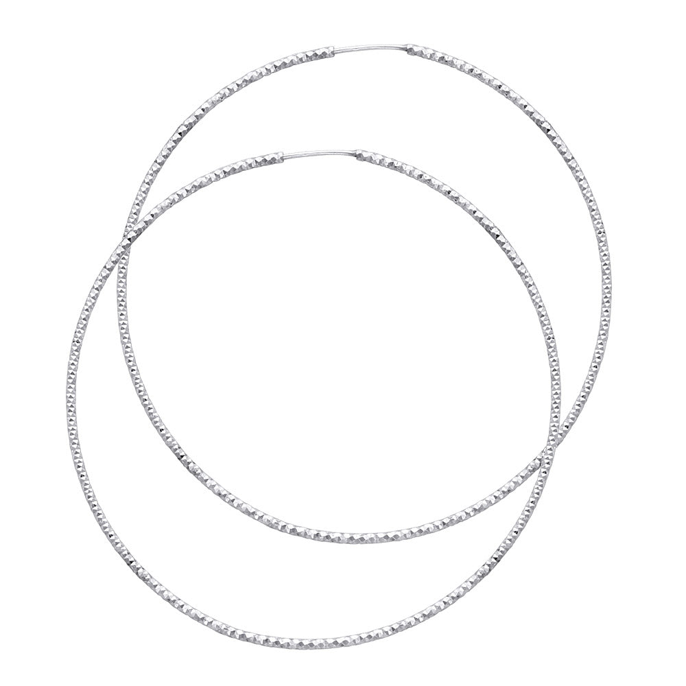 Hoop Earrings - 14K Gold - ER187W