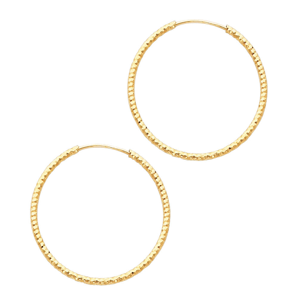 Hoop Earrings - 14K Gold - ER191
