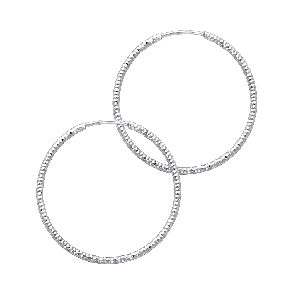 Hoop Earrings - 14K Gold - ER191W