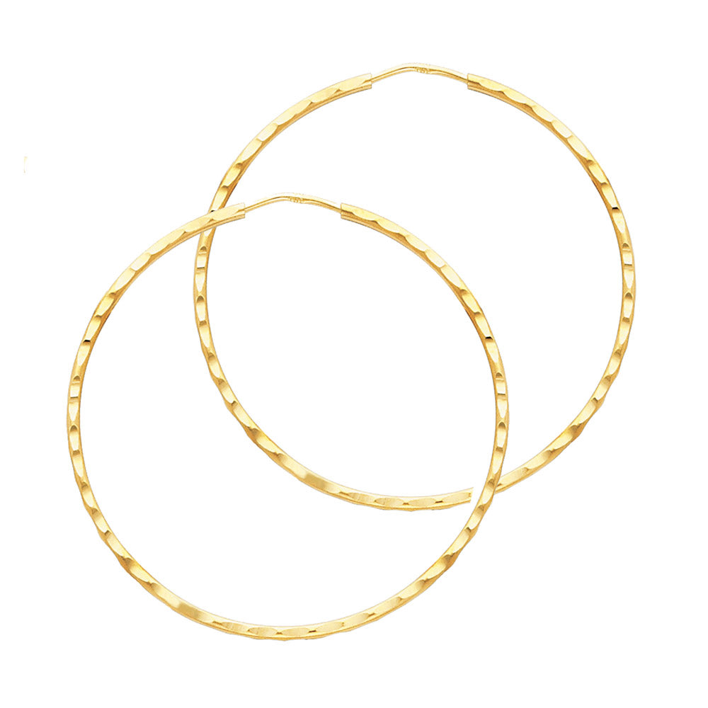 Hoop Earrings - 14K Gold - ER196