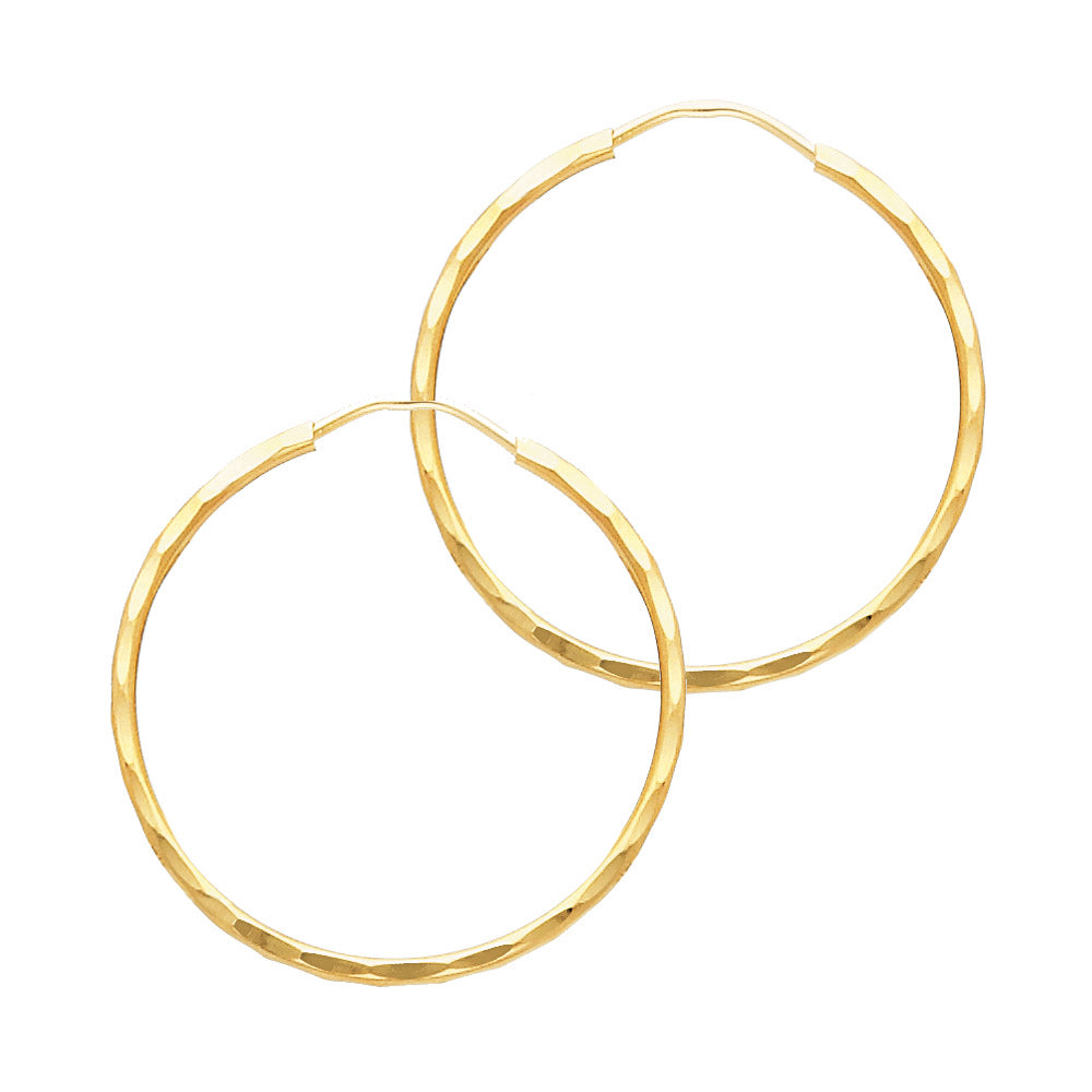 Hoop Earrings - 14K Gold - ER197
