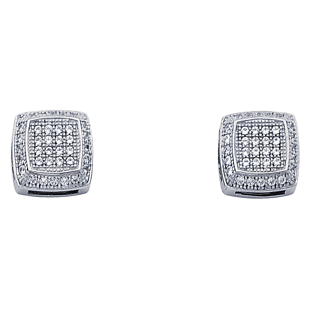CZ Pendant & Earrings Sets - 14K GOLD - PT687W, ER315W