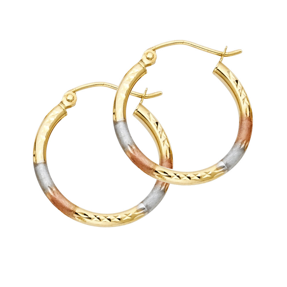 Hoop Earrings - 14K Gold - ER567