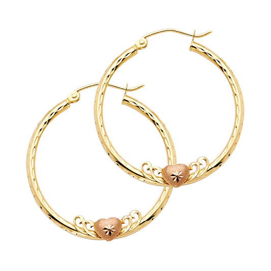 Hoop Earrings  - 14K Gold - ER575