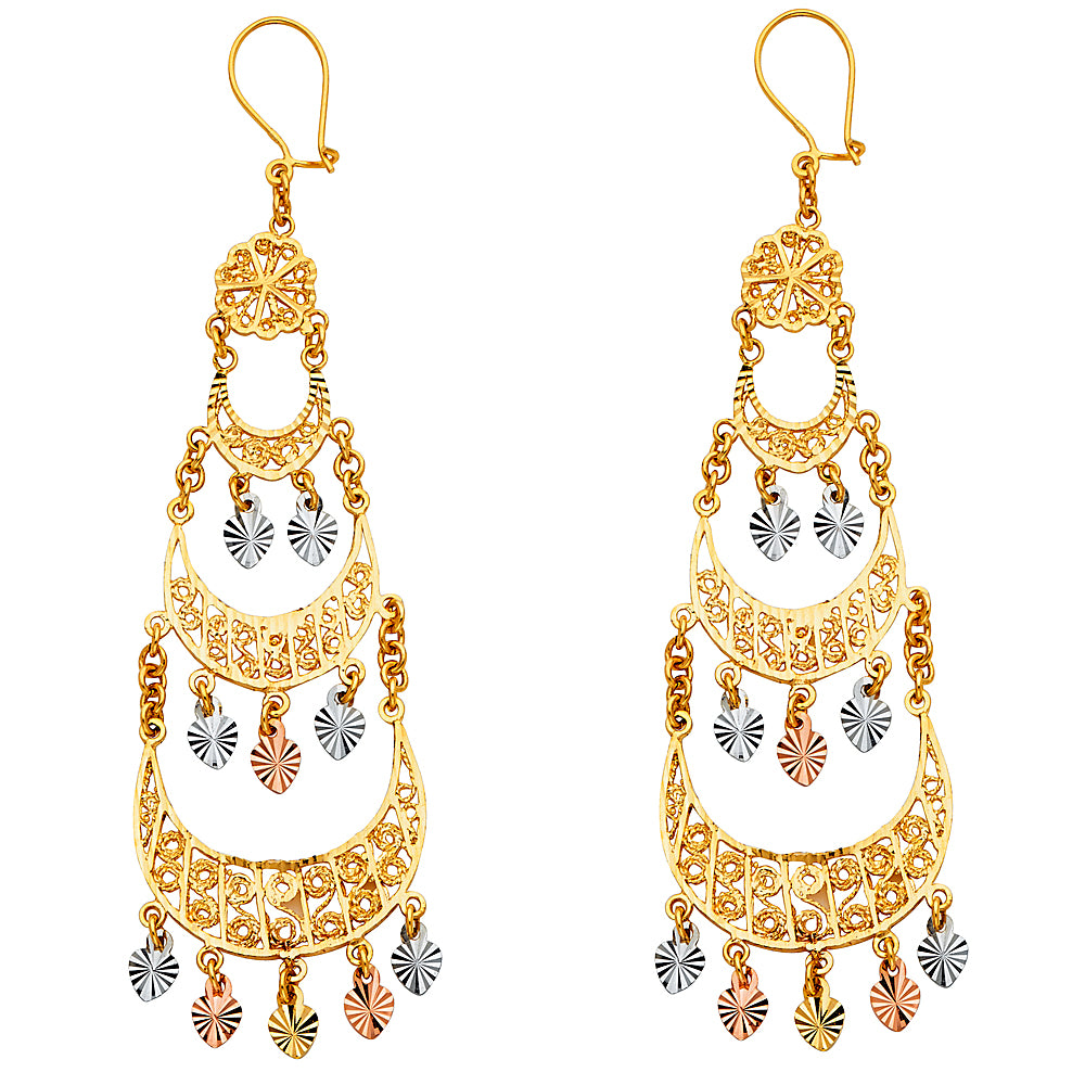 Chandelier Earrings - 14K Gold - ER881