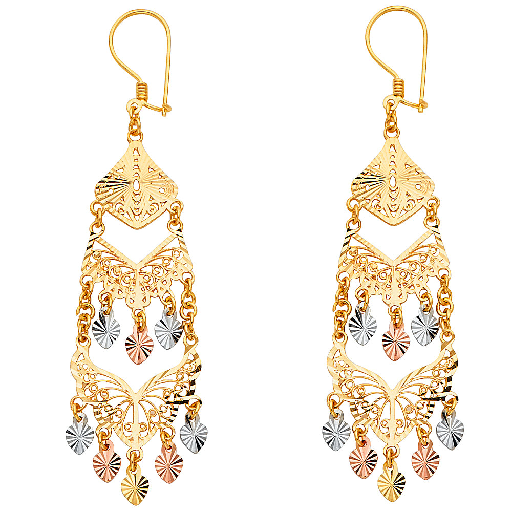 Chandelier Earrings - 14K Gold - ER882