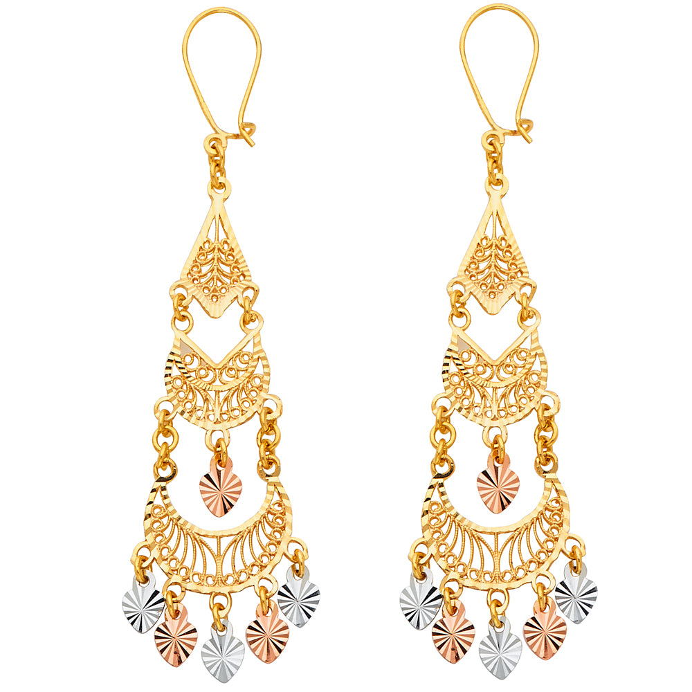 Chandelier Earrings - 14K Gold - ER883