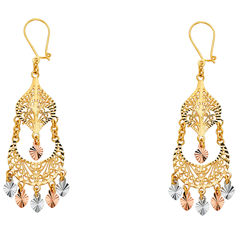 Chandelier Earrings - 14K Gold - ER887