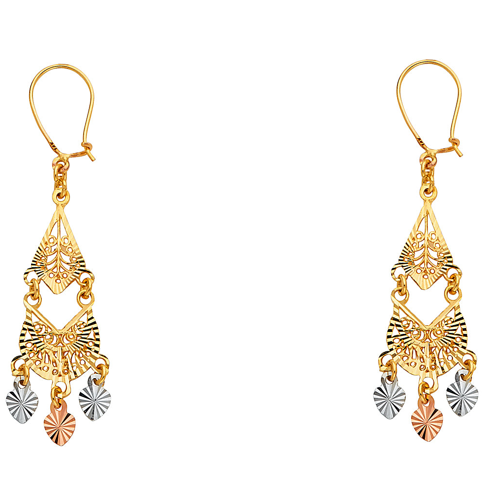 Chandelier Earrings - 14K Gold - ER889