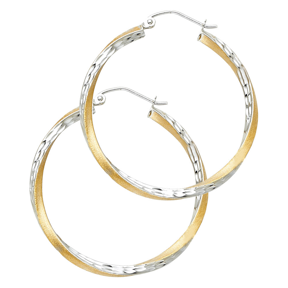 Hoop Earrings - 14K Gold - ER91