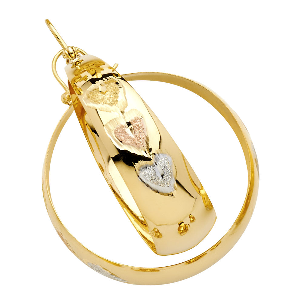 Hoop Earrings  - 14K Gold - ER911