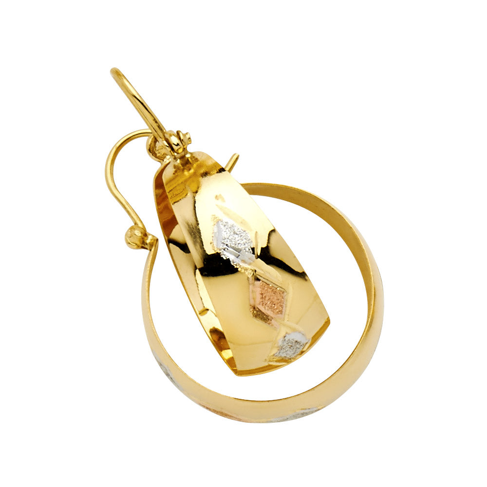 Hoop Earrings  - 14K Gold - ER916