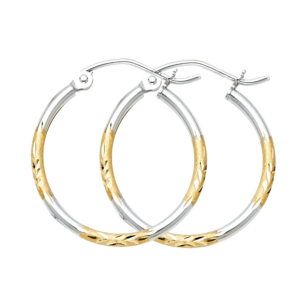 Hoop Earrings  - 14K Gold - ER920