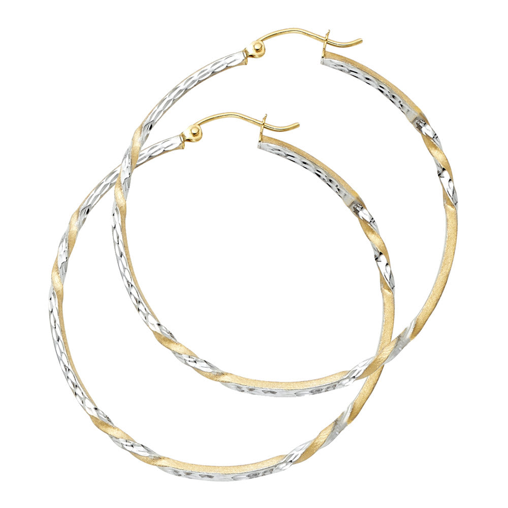 Hoop Earrings  - 14K Gold - ER923