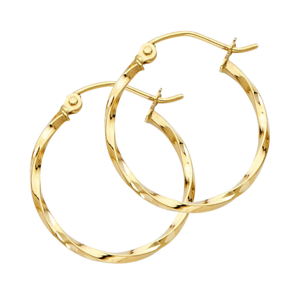 Hoop Earrings - 14K Gold - ER929