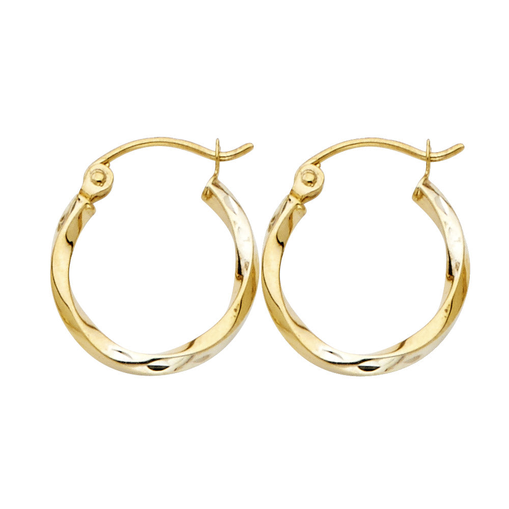 Hoop Earrings - 14K Gold - ER930