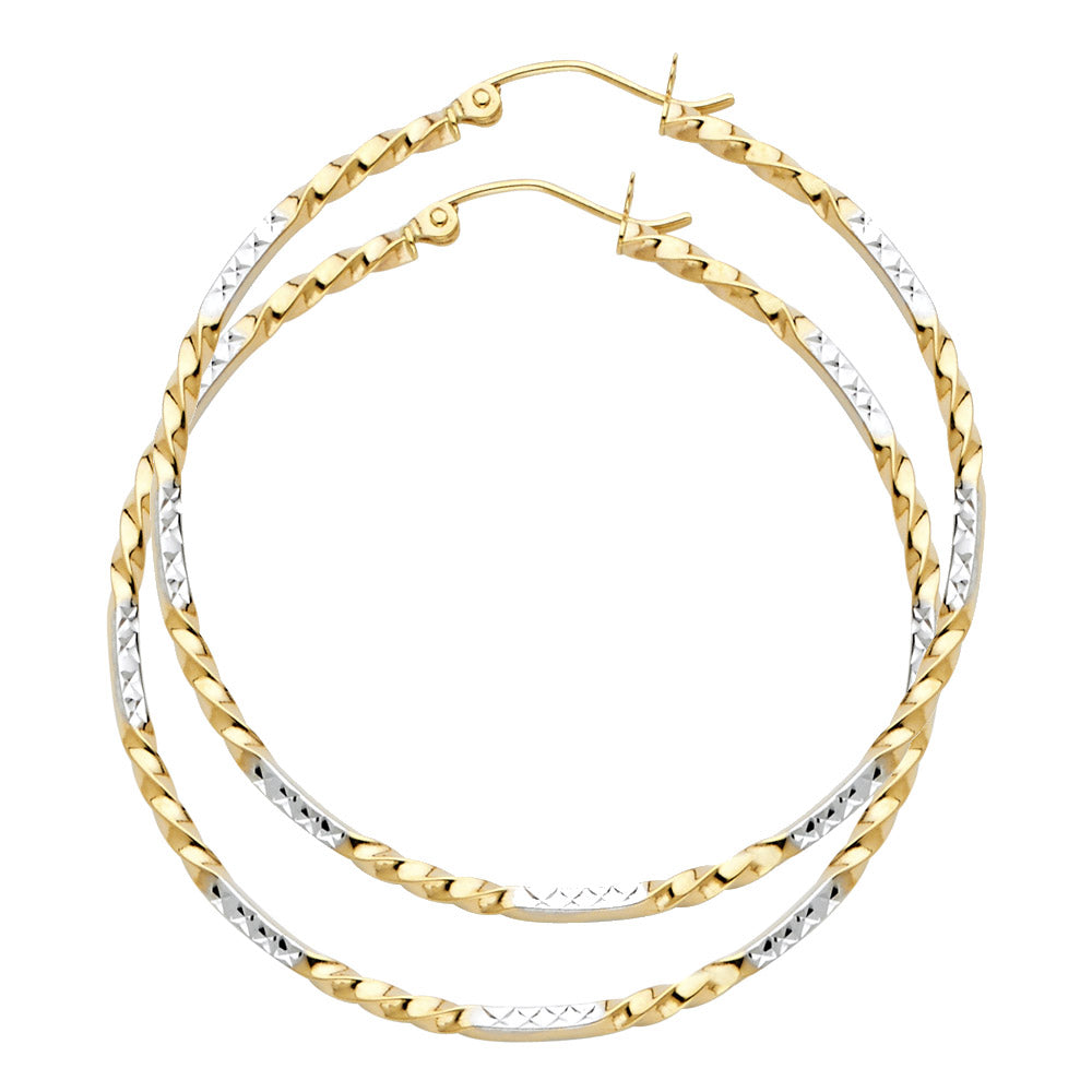 Hoop Earrings - 14K Gold - ER931