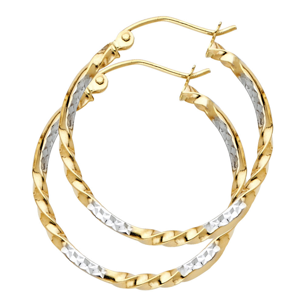 Hoop Earrings - 14K Gold - ER933