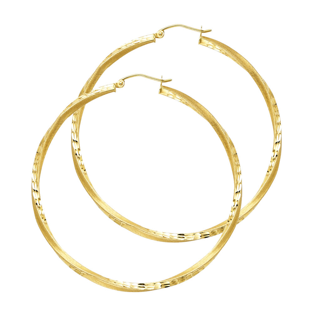 Hoop Earrings - 14K Gold - ER95