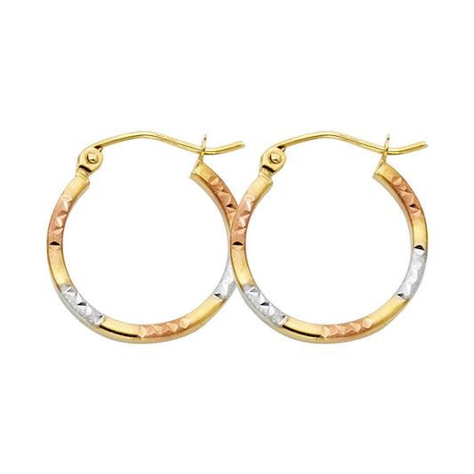 Hoop Earrings  - 14K Gold - ER959