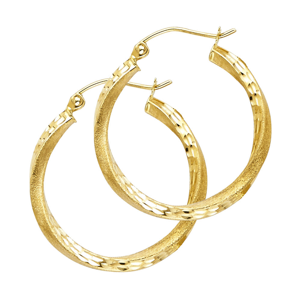 Hoop Earrings - 14K Gold - ER98