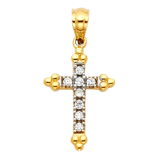 CZ Cross Pendants - 14K GOLD - PT1063