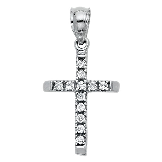 CZ Cross Pendants - 14K GOLD - PT1066