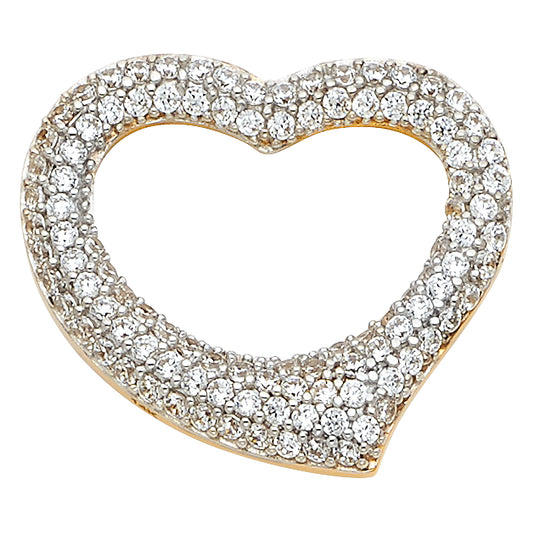 Assorted CZ Heart Pendants - 14K GOLD - PT1771