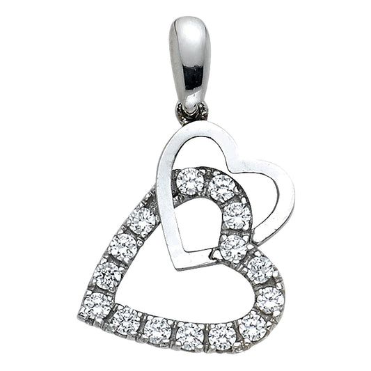 Assorted CZ Heart Pendants - 14K GOLD - PT1782