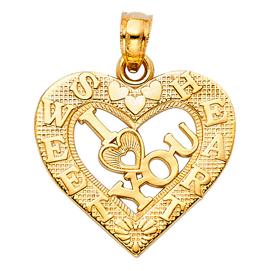 Assorted Heart Pendants - 14K GOLD - PT1822