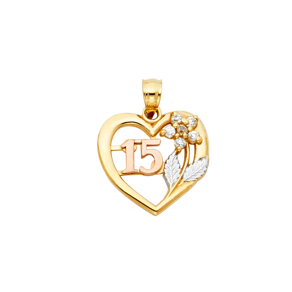 15 Años Pendants - 14K GOLD - PT1875