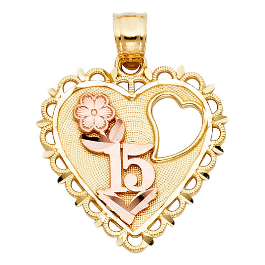 15 Años Pendants - 14K GOLD - PT1907