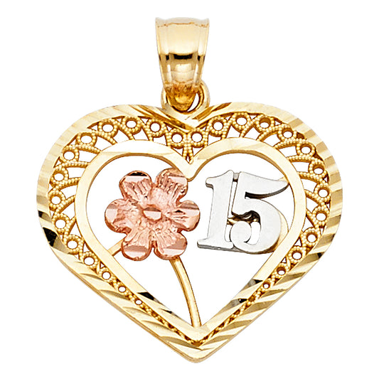15 Años Pendants - 14K GOLD - PT1908